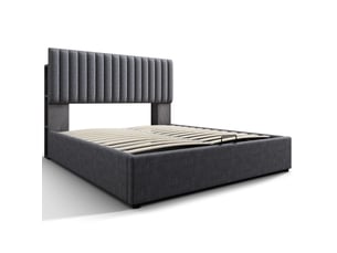 Lit avec rangement 160x200 cm PHOEBE CAT coloris gris