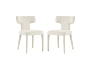 Lot de 2 chaises de salle à manger,45x47,5x80,7 cm,tissu,blanc
