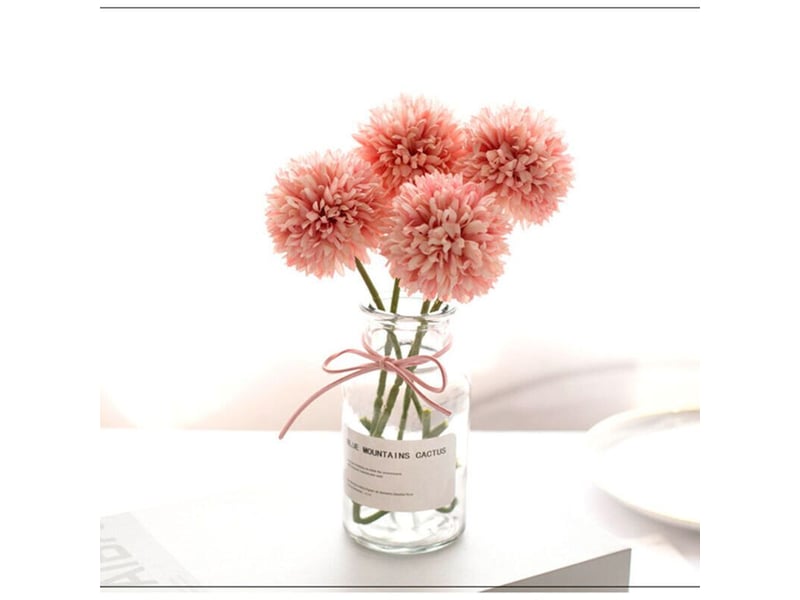 Petite boule artificielle chrysanthème branche unique petite boule chrysanthème affichage à la maison fleurs séchées simples et propres melaleuca chrysanthème petit frais (10 blanc) - Conforama D