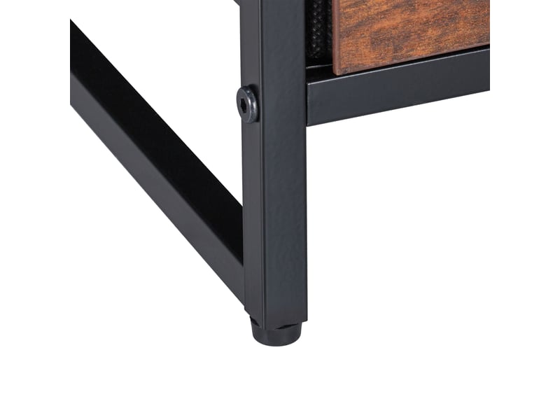  Lot de 2 tables de chevet design industriel 50 x 40 x 60 cm pratiques avec tiroirs rustiques en bois noir 13_0015934  - Conforama E