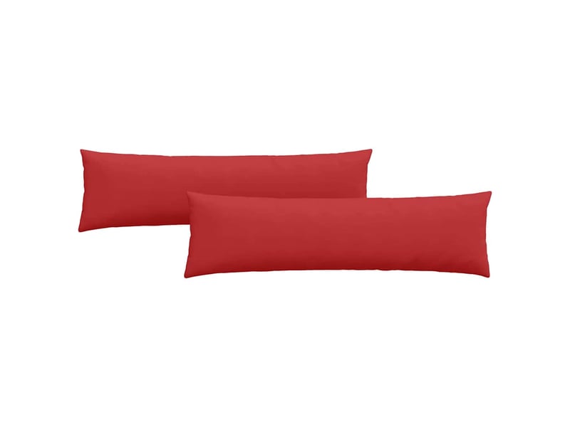  Lot de 2 coussins de canapé, coussins décoratifs tissu rouge 145 x 40 cm cf58940  - Conforama A