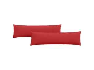 Lot de 2 coussins de canapé, coussins décoratifs tissu rouge 145 x 40 cm cf58940