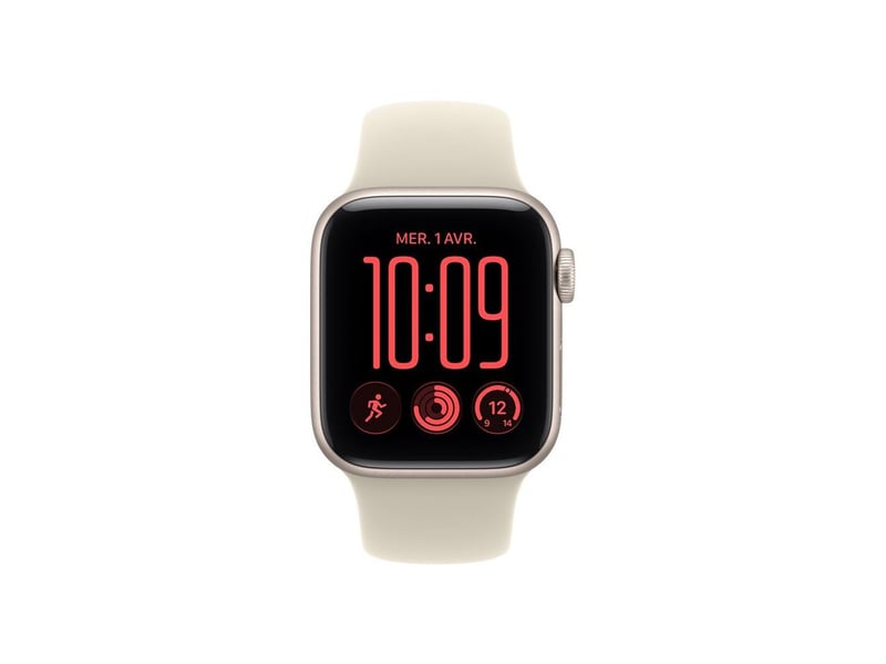  Smartwatch se gps 40mm aluminium starlight avec bracelet sport band sable ml MJKW4ZRA - Conforama B