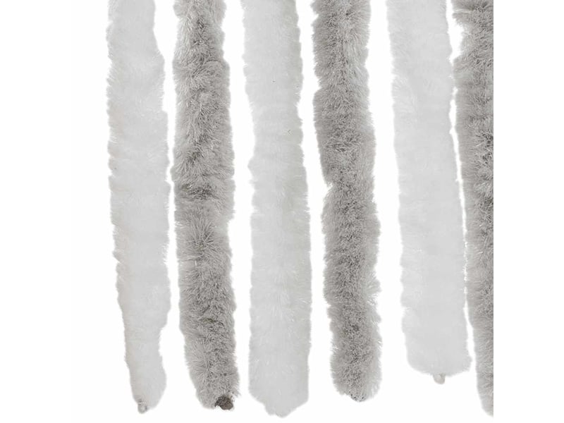  Rideau anti-mouches, moustiquaire gris clair et blanc 56x200 cm chenille cf43534  - Conforama E