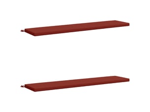 Lot de 2 coussins de banc, coussins d'assise soest 100 % polyester rouge cf57390