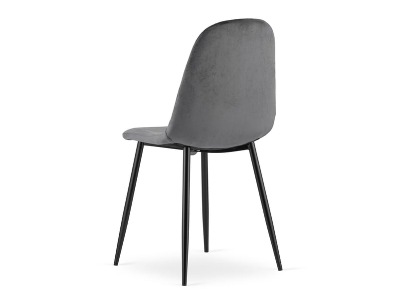Family chaise asti - velours gris foncé x 2  - Conforama E