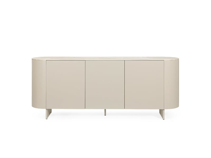 Buffet 3 portes beige 200 cm plateau céramique sidra - Conforama C