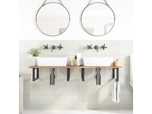 Dessus de meuble de salle de bain non traité bois d'acacia shl9291