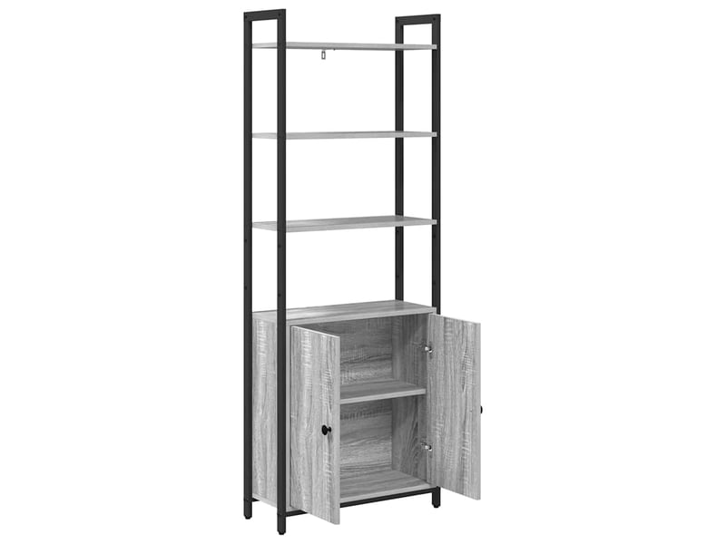  Bibliothèque 6 niveaux, armoire à livres 60 x 24 x 161 cm bois d'ingénierie shl8412  - Conforama E