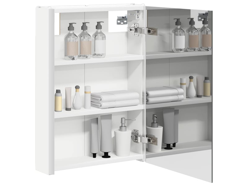 Armoire miroir salle de bain, meuble de rangement blanc 43x11.5x60.5 cm - Conforama C