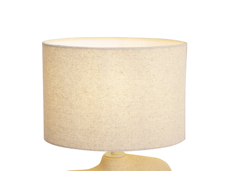  Lampe de table wabi sabi beige avec abat-jour en lin 35 cm - florence  - Conforama B