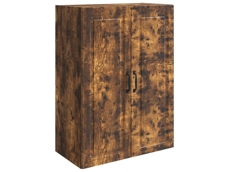  Armoire murale salon 66x34,5x90cm bois d'ingénierie chêne fumé shl5714  - Conforama A