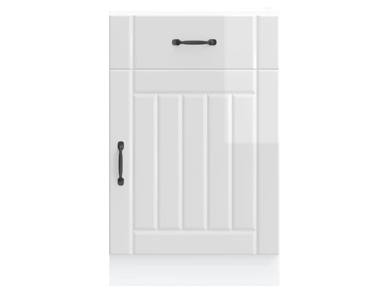  Meuble de rangement, armoire de cuisine lucca blanc brillant bois ingénierie shl5220  - Conforama E