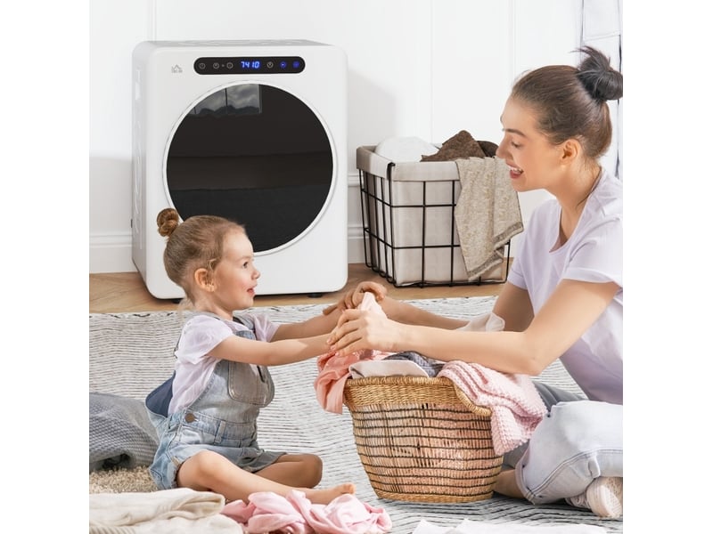  Sèche-linge 49x43x61 cm 6 programmes compact métal blanc  - Conforama C