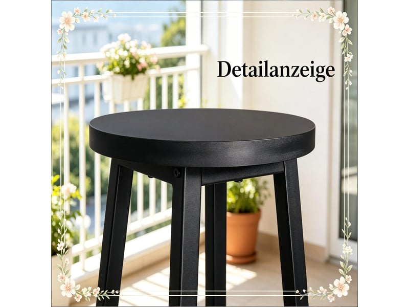  Tabourets de bar élégance lot de 2, style bistrot, avec repose-pieds, chaises cuisine modernes  - Conforama E