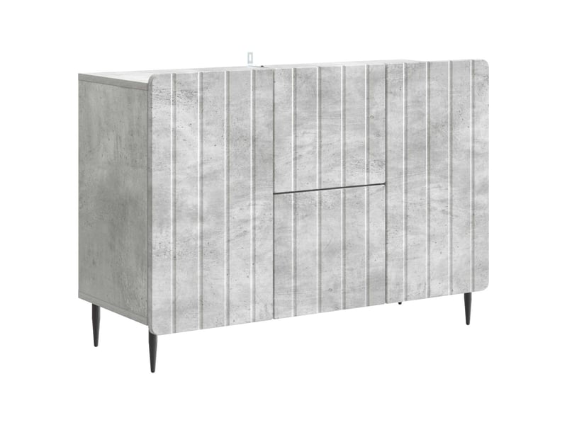 Buffet - bahut - meuble de rangement gris béton 89 x 34,5 x 62 cm bois d'ingénierie  - Conforama A