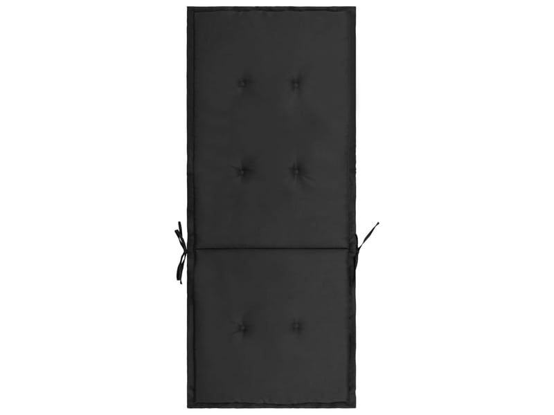  Lot de 2 coussins de chaise de jardin 100% polyester noir 120 x 50 x 3 cm dec021666  - Conforama D