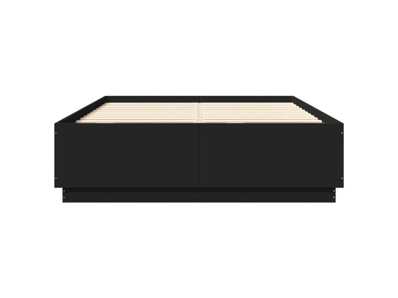  Lit double- lit adulte -  cadre de lit sans matelas noir 150x200 cm  - Conforama C