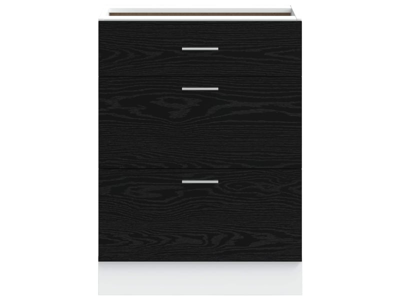  Meuble de cuisine bas chêne noir 60x46x81,5cm  - Conforama E