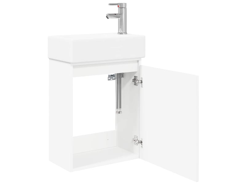  Meuble de salle de bain avec robinet blanc 45.5x22.5x84 cm shl2993  - Conforama D