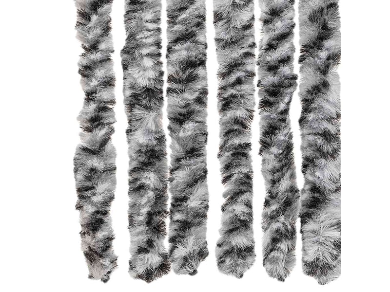  Rideau anti-mouches, moustiquaire gris et noir et blanc 56x200 cm chenille cf43556  - Conforama E