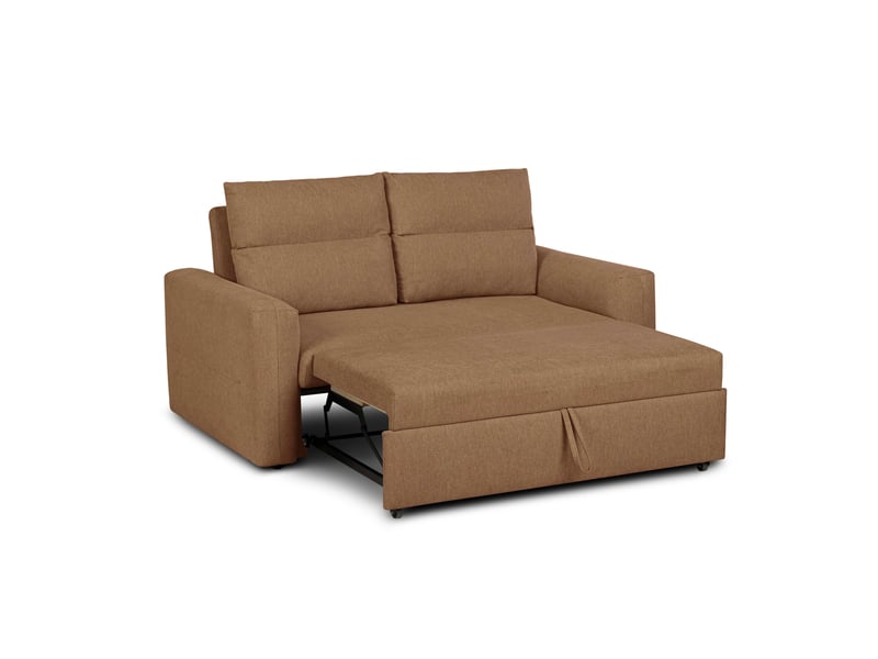 Canape droit convertible orange 2 places - Conforama L