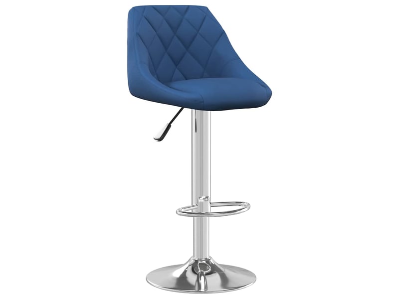 Tabouret de bar, chaise de bar bleu velours shl73155  - Conforama A