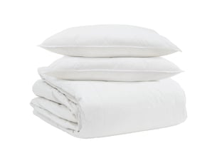 Ensemble de duvet avec oreiller 3 pcs - couette blanc plume de canard