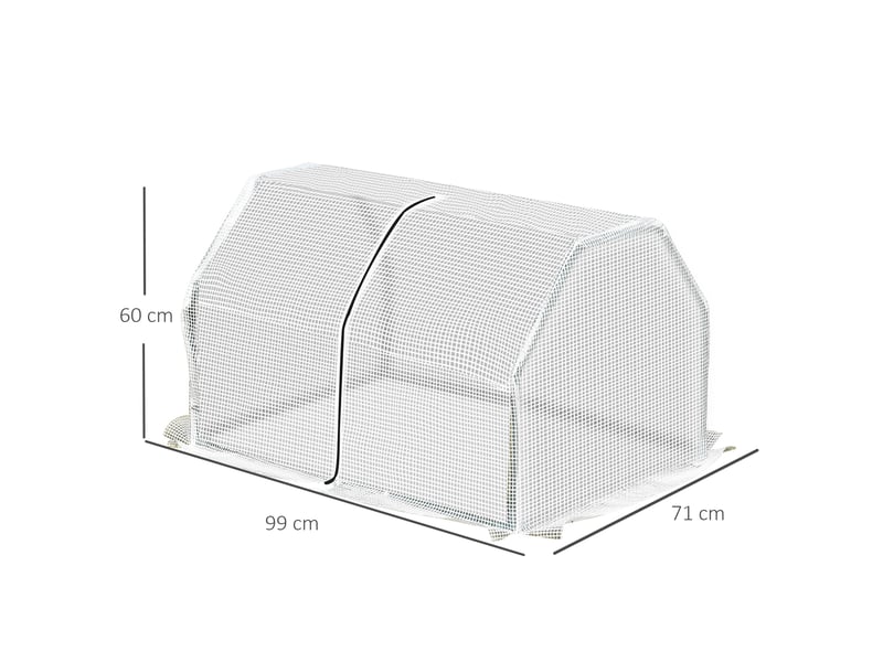  Mini serre, résistante aux intempéries, facile à transporter, 99 cm x 71 cm x 60 cm, tunnel de culture, verte  - Conforama E