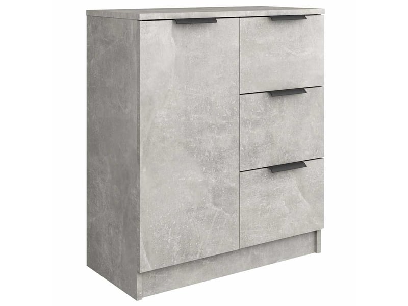  Buffets 2 pcs - bahut - meuble de rangement gris béton 60x30x70 cm bois d'ingénierie  - Conforama E