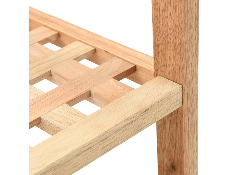  Meuble à chaussures, étagère à chaussures bois de noyer massif 69x26x81 cm  - Conforama E
