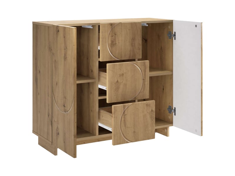  Buffet salon, buffet de rangement chêne artisanal 85,5x31x75 cm bois d'ingénierie shl14397  - Conforama C