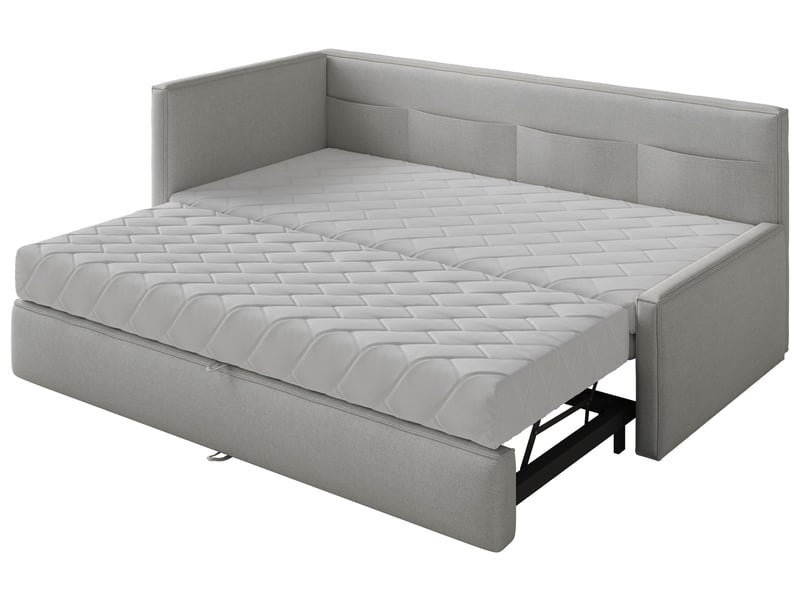  Selsey nesmi - lit rembourré - 90x200 cm - gris clair Nesmi - Conforama E