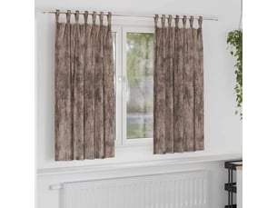 Lot de 2 rideaux en velours, rideaux de fenêtre cappuccino 175 x 140 cm velours cf44157