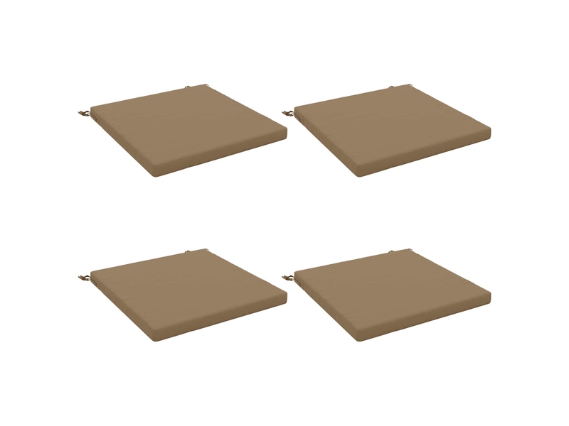 Lot de 4 coussins de siège, coussins d'assise soest 100 % polyester taupe cf60555 - Conforama A