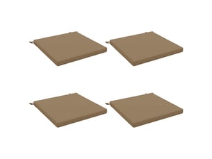 Lot de 4 coussins de siège, coussins d'assise soest 100 % polyester taupe cf60555
