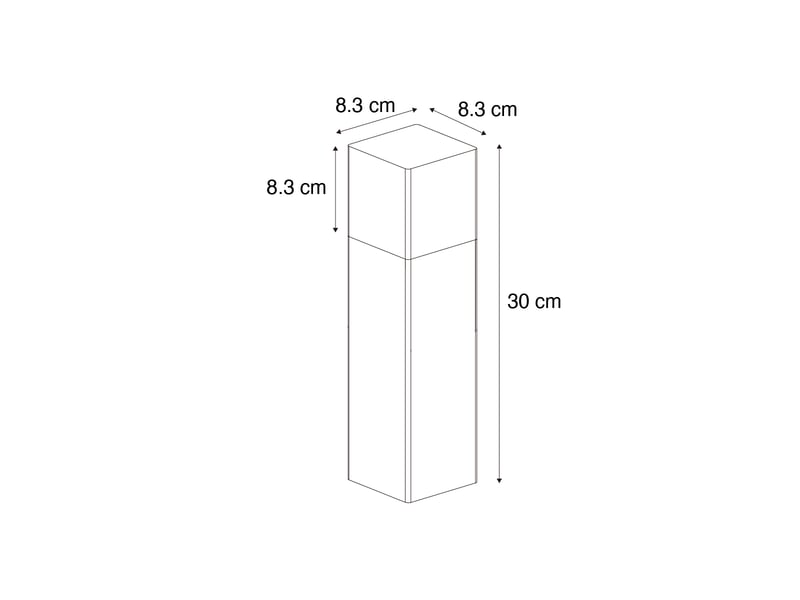 Lampe d’extérieur sur pied noire avec abat-jour fumé 30 cm - danemark  - Conforama C