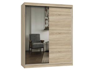 Armoire 2 porte(s) coulissante 0 tiroir(s) TOPESHOP coloris marron largeur 160 cm