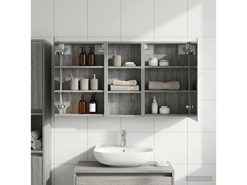  Ensemble de meubles de salle de bain 3 pcs 110x10.5x60.5 cm shl5705  - Conforama B