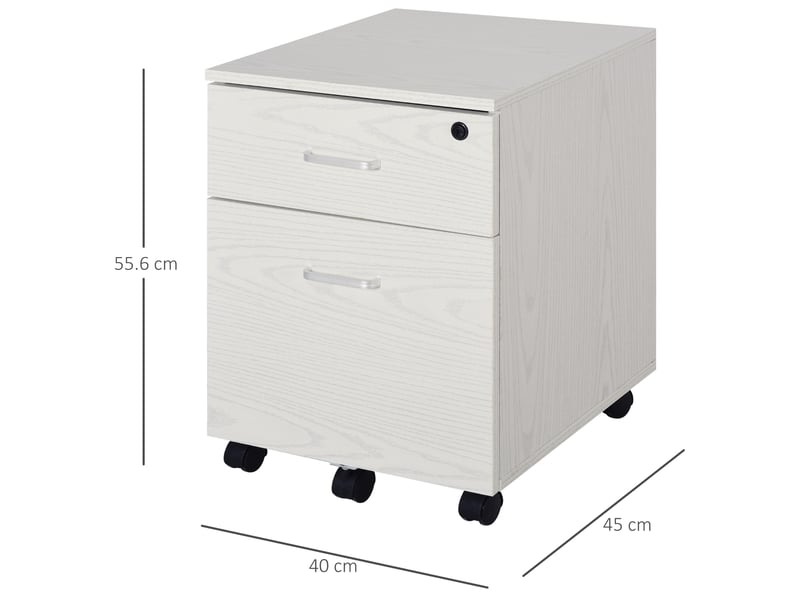  Classeur de bureau à 2 tiroirs avec serrure  - Conforama E