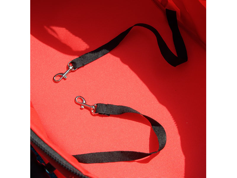 Poussette pliable pour enfent 67 x 45 x 96 cm - rouge - roues doubles, panier de rangement et freins arrière - Conforama E