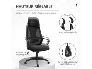 Fauteuil de bureau <strong></strong> <strong></strong> avec assise réglable en hauteur