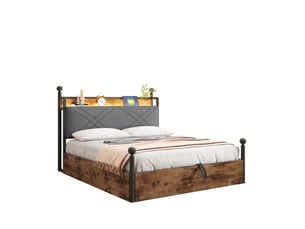 Lit baldaquin 140x190 cm coloris noir