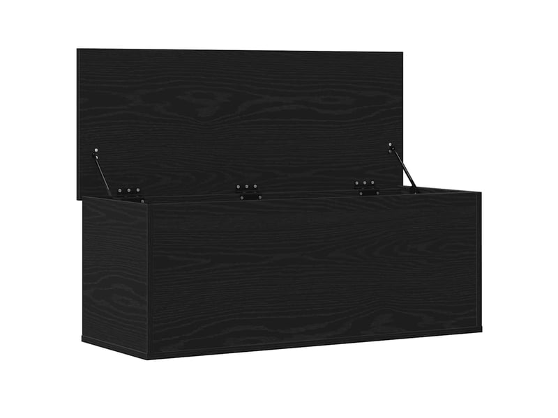 Boîte de rangement, coffre de rangement chêne noir 90x35x35 cm bois d'ingénierie  - Conforama E