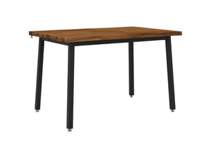 Table à manger moderne 120x70x75 cm bois d'acacia massif naturel et noir shl64244