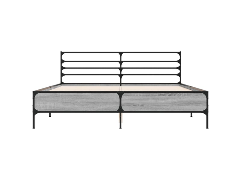  Lit double- lit adulte -  cadre de lit sans matelas sonoma gris 160x200 cm  - Conforama C