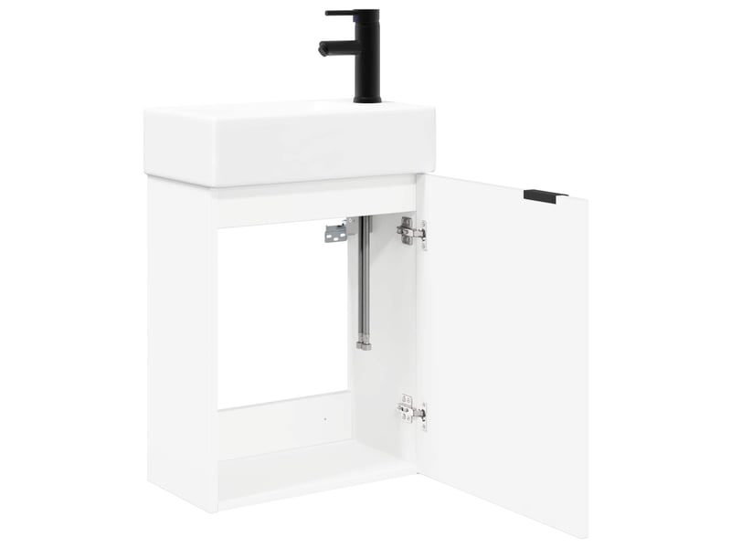  Meuble de salle de bain avec robinet blanc 45.5x22.5x84 cm shl6822  - Conforama D