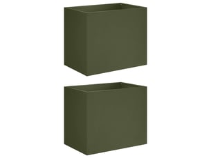 Jardinière - cache-pot de jardin 2 pcs vert olive 50 x 40 x 50 cm