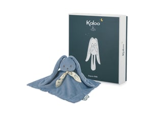 Doudou plat lapinoo bleu horizon