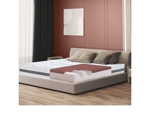 Matelas 150x220 cm <strong>THE WHITE STONE</strong>  <strong></strong> Mousse à mémoire de forme soutien Medium épaisseur 27 cm